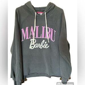 Malibu Barbie Women’s Gray Hoodie size Medium NWT